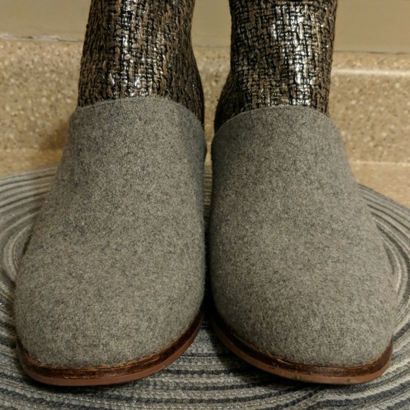Women's Leila Bootie, Grey Felt Shine -Size 7 - Picture 7 of 7
